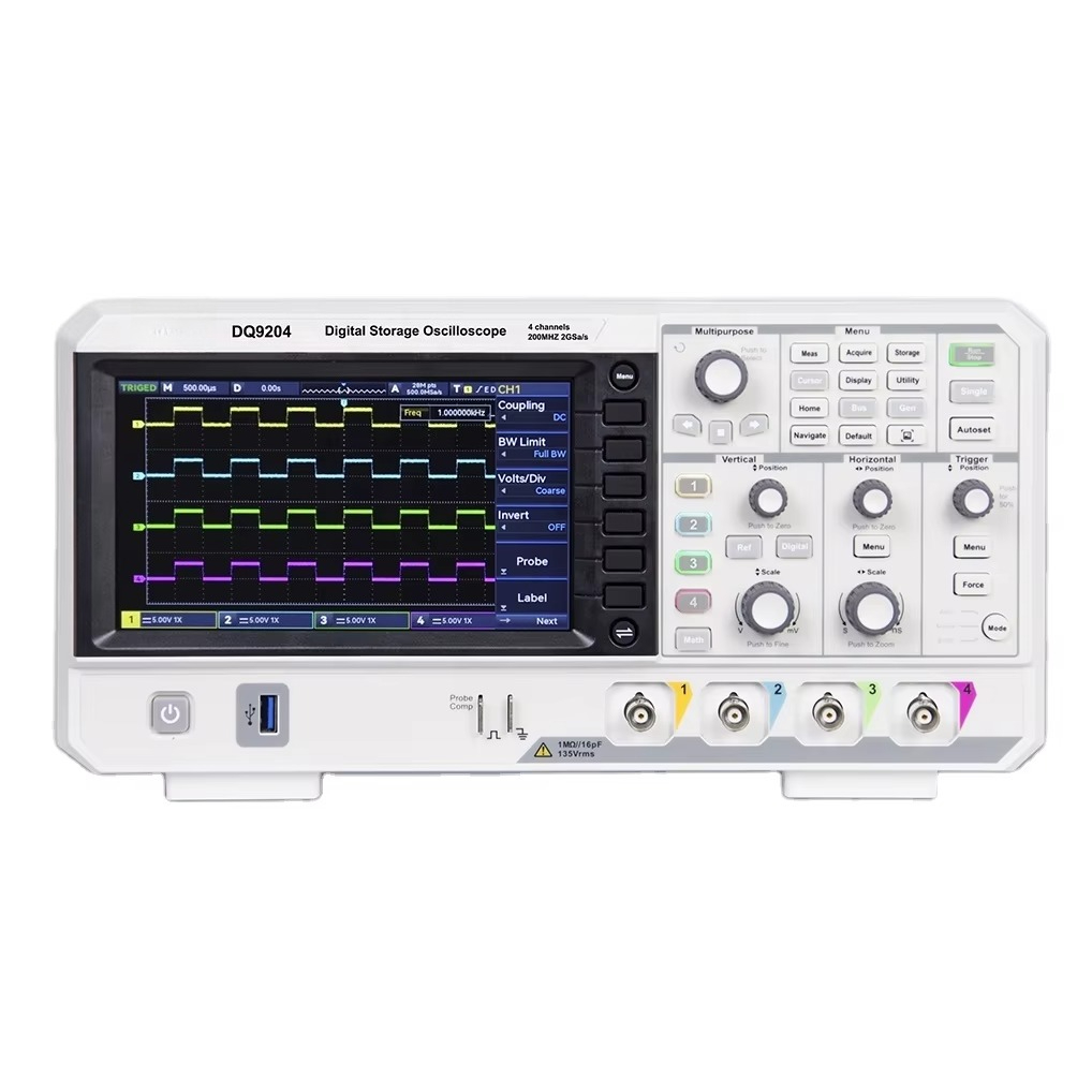 Digital Storage Oscilloscope 4 Channel 100Mhz - ออสซิลโลสโคปแบบดิจิตอล DQ9104 DQ9204 4 ช่องสัญญาณ 100MHz