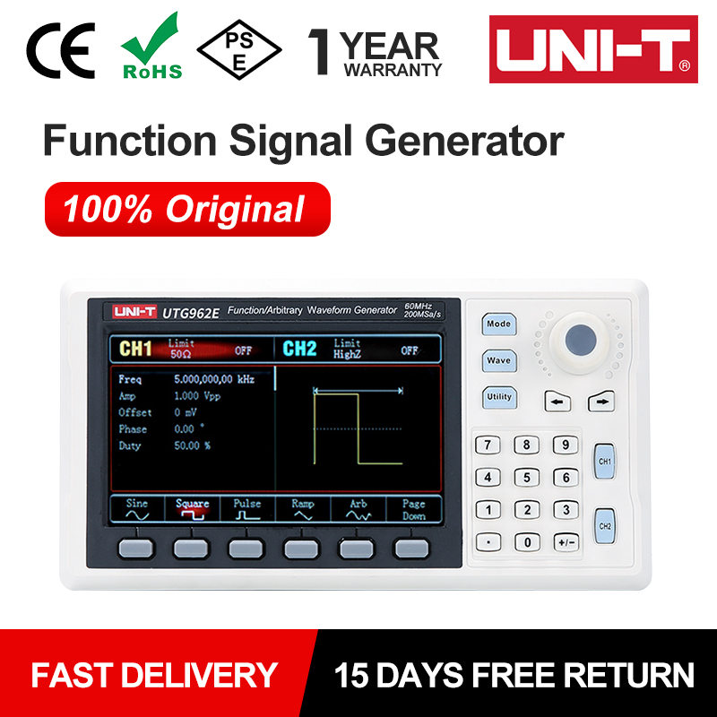 Dual Channel Arbitrary Waveform Function Generator 60Mhz - UNI-T UTG932E UTG962E เครื่องกําเนิดสัญญาณสัญญาณ 30Mhz 60Mhz