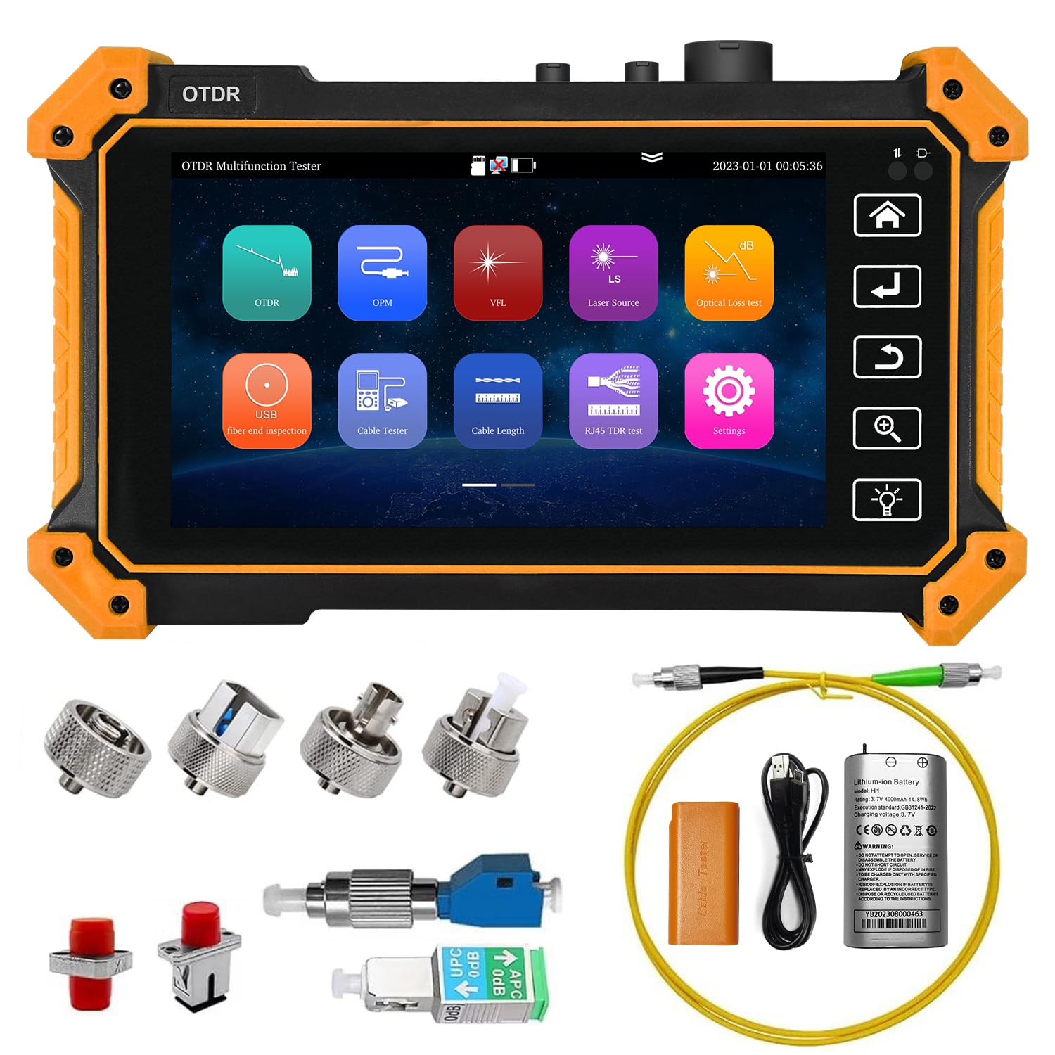 Optical Time Domain Reflectometer Otdr 1310 1550Nm - เครื่องทดสอบไฟเบอร์ออปติก OTDR ขนาด 5.5 นิ้ว รุ่น