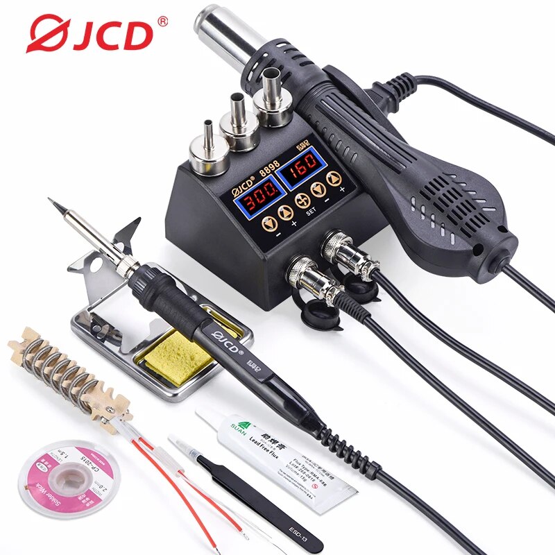 Jcd อุปกรณ์เชื่อมสายไฟ750W เคร - Smd Rework Station Hot Air Soldering 2 In 1 บทวิจารณ์และราคา