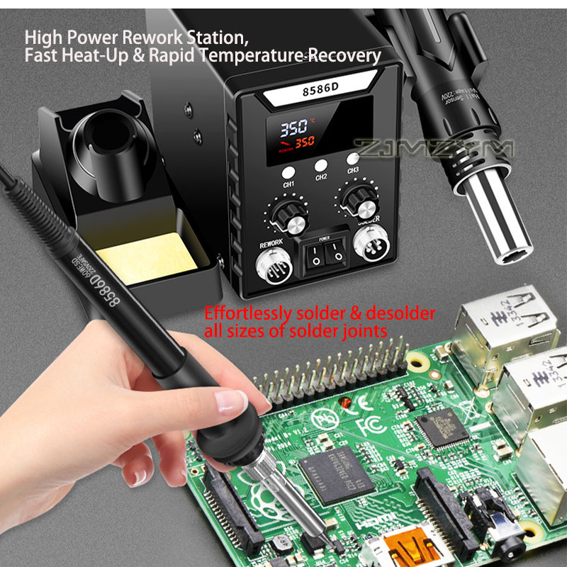 สถานีรีเวิร์คแบบลมร้อน 2 in 1  - Smd Rework Station Hot Air Soldering 2 In 1 บทวิจารณ์และราคา