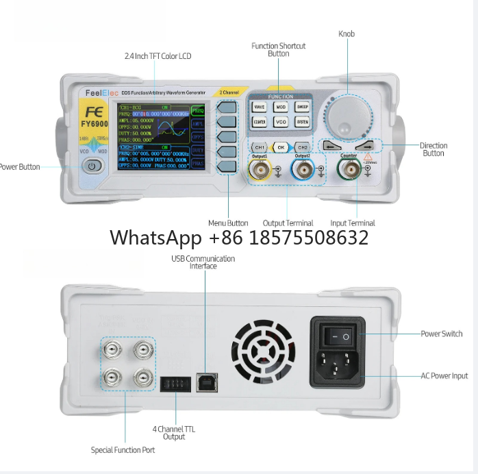 เครื่องกำเนิดสัญญาณฟังก์ชัน 60 - Dual Channel Arbitrary Waveform Function Generator 60Mhz บทวิจารณ์และราคา