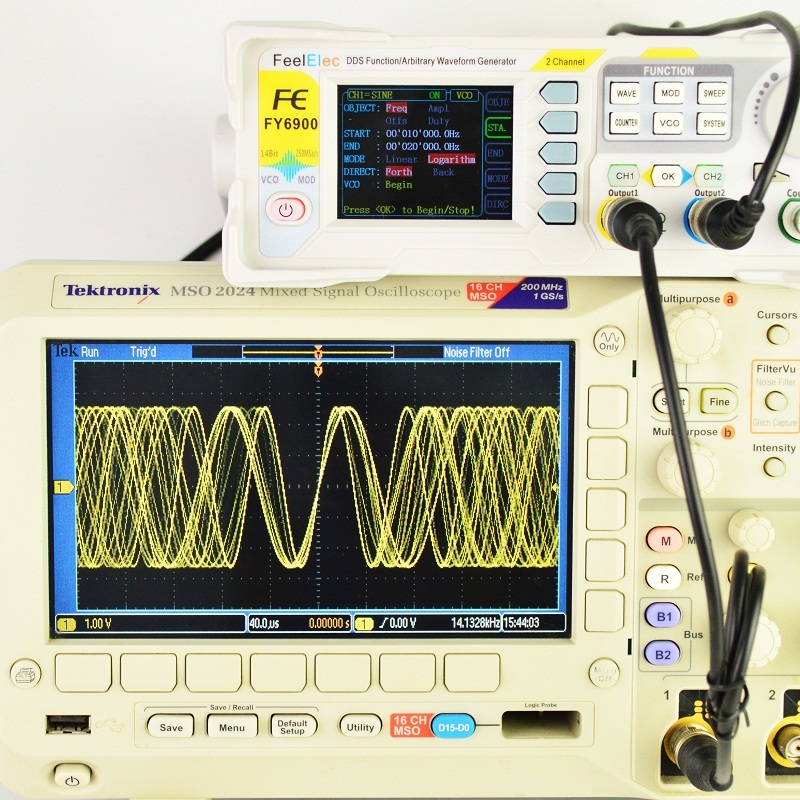 FY6900 เครื่องกำเนิดสัญญาณดิจิ - Dual Channel Arbitrary Waveform Function Generator 60Mhz บทวิจารณ์และราคา