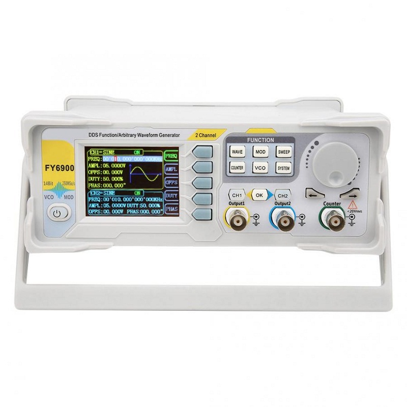 FY6900 เครื่องกำเนิดสัญญาณดิจิ - Dual Channel Arbitrary Waveform Function Generator 60Mhz บทวิจารณ์และราคา