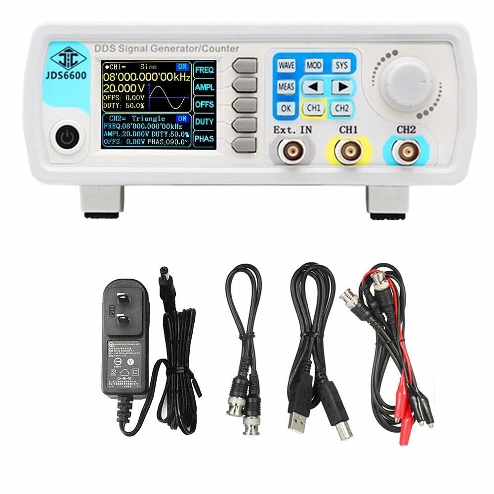 JDS6600 60MHz DDS ฟังก์ชั่นเคร - Dual Channel Arbitrary Waveform Function Generator 60Mhz บทวิจารณ์และราคา