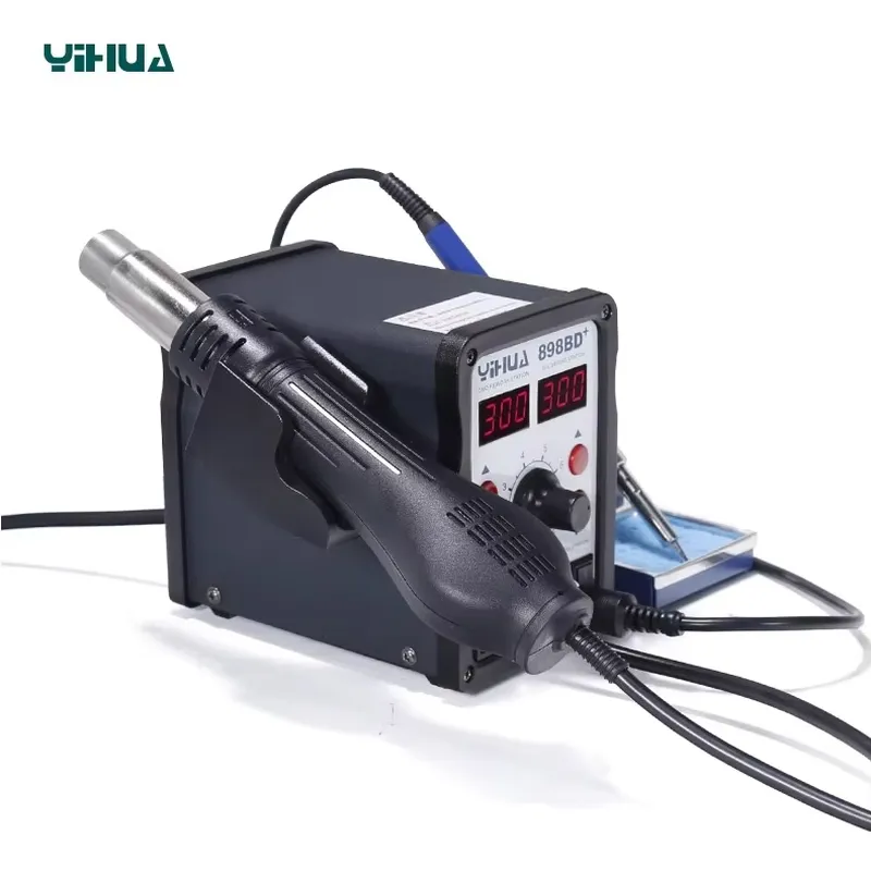 YIHUA 898BD+ 220V 2 in 1 สถานี - Smd Rework Station Hot Air Soldering 2 In 1 บทวิจารณ์และราคา
